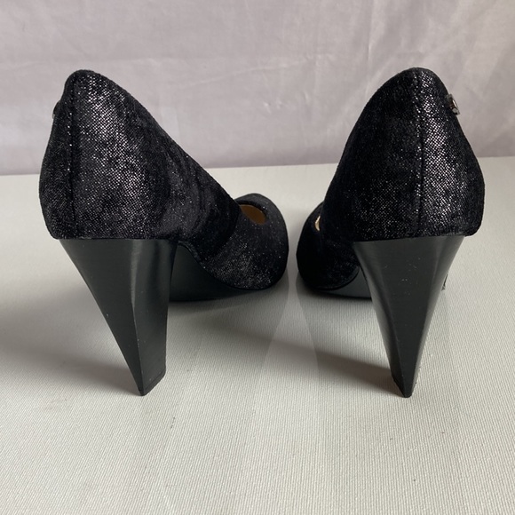 Calvin Klein Elara Black/Silver High Heels Size 6.5 - Picture 5 of 14